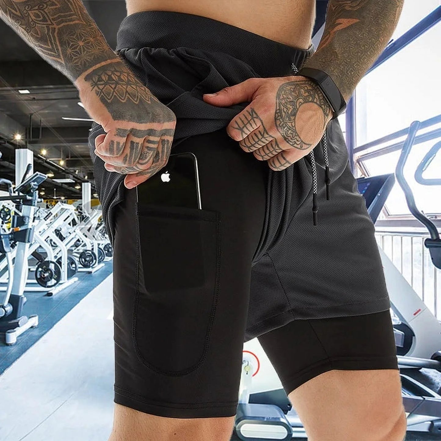Men's Performance Double-Deck Running Shorts