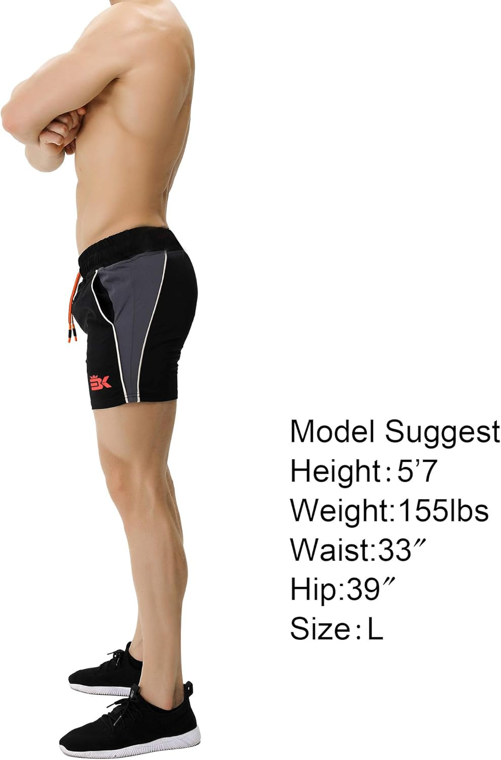 Men'S 5" Gym Bodybuilding Shorts Running Workout Lightweight Shorts Elastic Waistband with Pockets