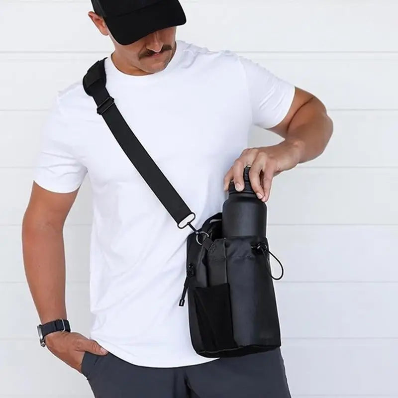 Large Capacity Magnetic Gym Bag with Phone Pocket & Water Bottle Pouch - Ultimate Organizer for Men