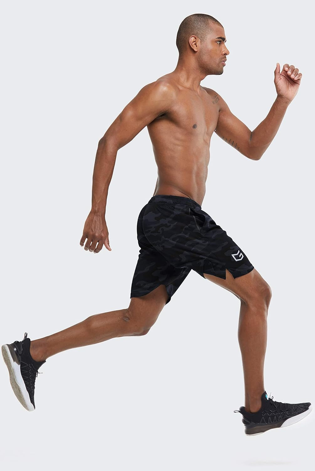 Men's Quick-Dry Lightweight Workout Running Shorts with Secure Zip Pockets