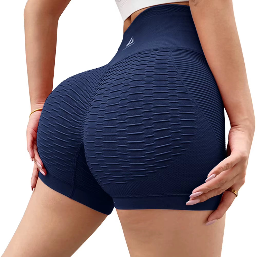 Butt Lifting High Waisted Workout Shorts for Women - Tummy Control Yoga & Running Athletic Shorts