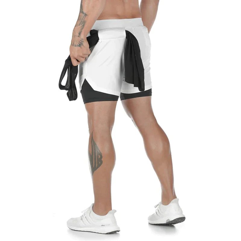 Elevate Your Workout: Men's Quick-Dry 2-in-1 Running Shorts for Summer 2023 Fitness and Comfort