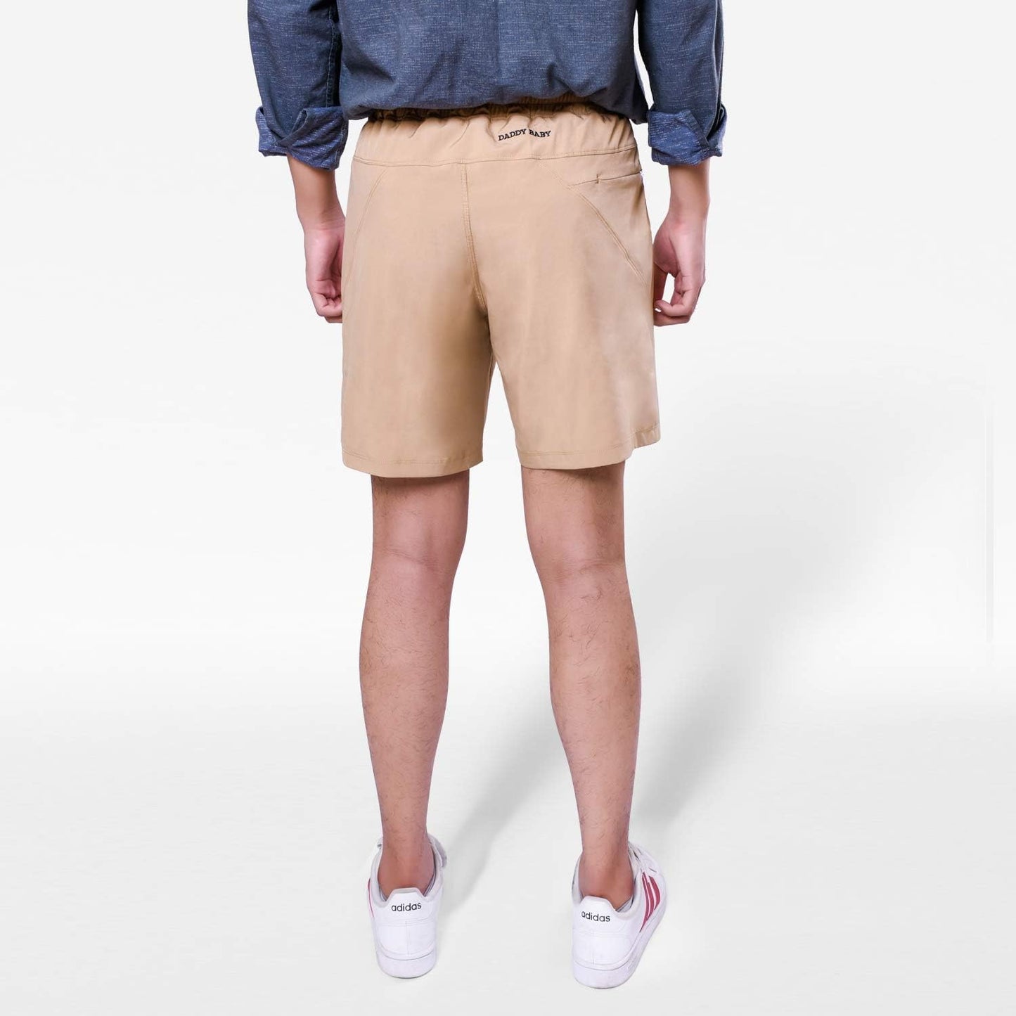 Ultimate Men's Casual Gym Shorts with Built-In Underwear & Secure Zipper Pockets - Khaki, Size L