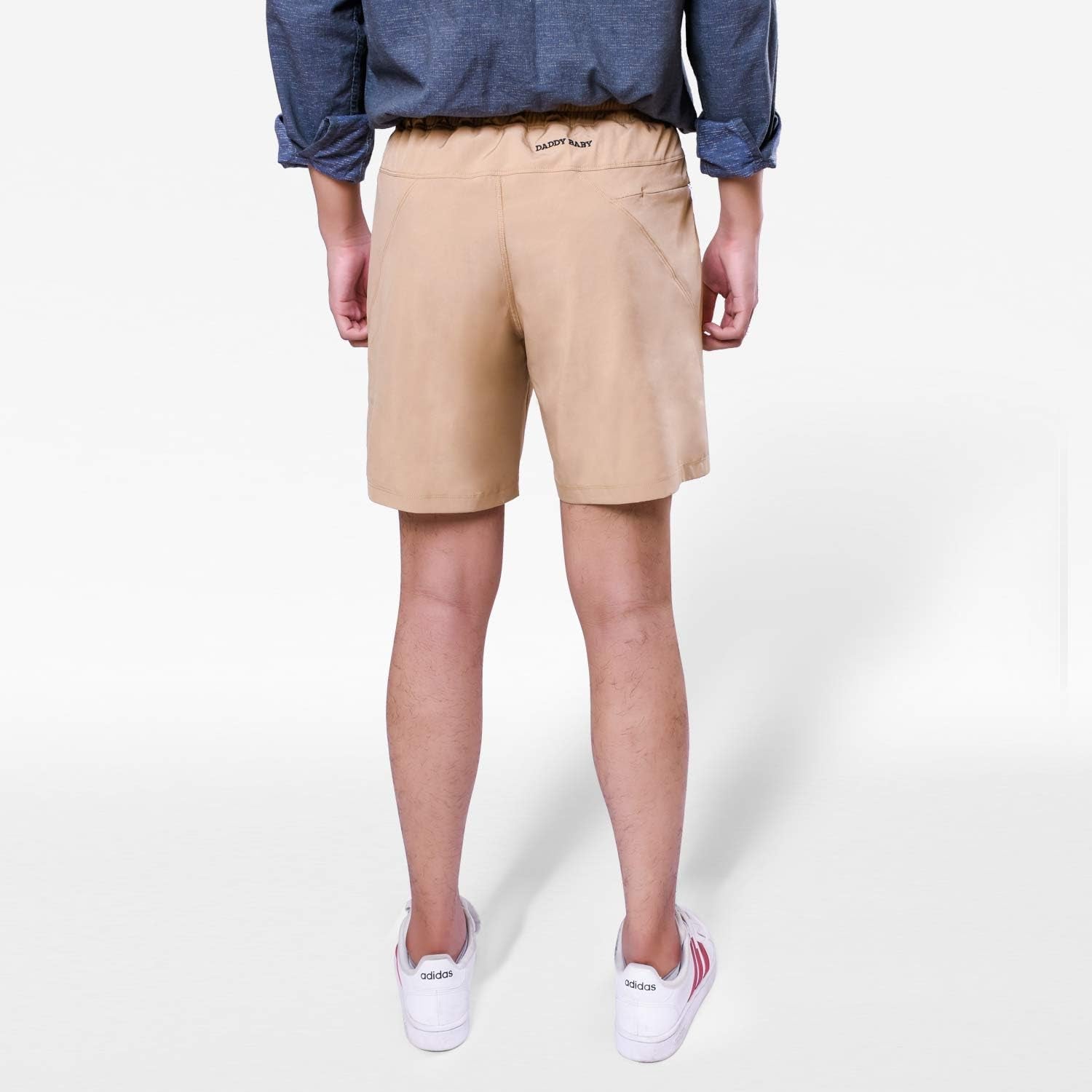 Ultimate Men's Casual Gym Shorts with Built-In Underwear & Secure Zipper Pockets - Khaki, Size L