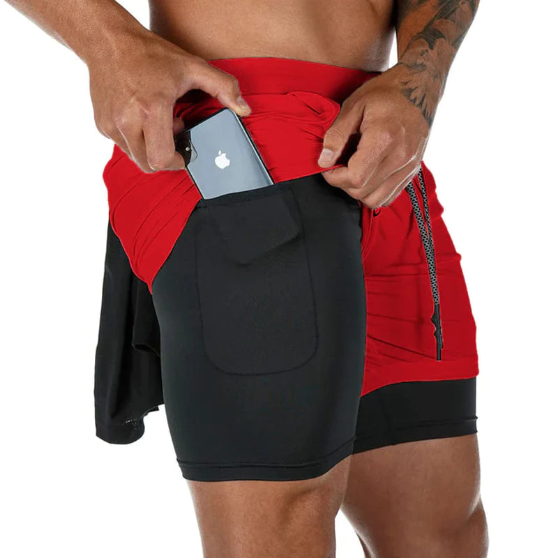 Elevate Your Workout: Men's Quick-Dry 2-in-1 Running Shorts for Summer 2023 Fitness and Comfort