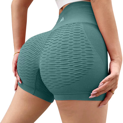 Butt Lifting High Waisted Workout Shorts for Women - Tummy Control Yoga & Running Athletic Shorts