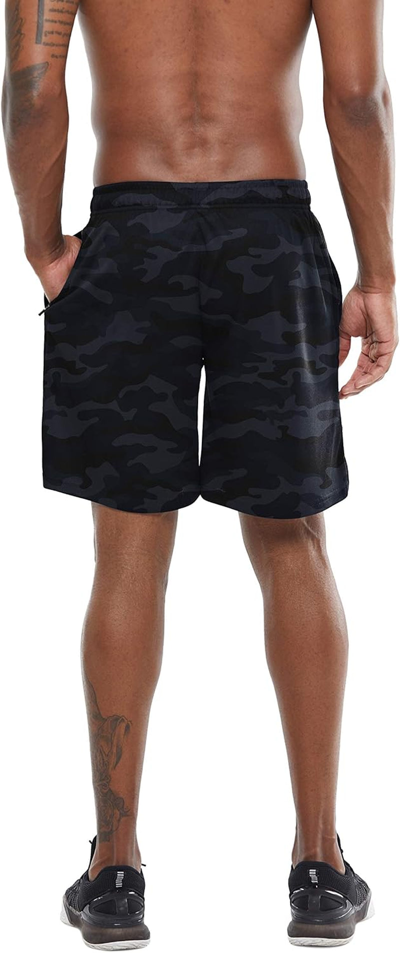 Men's Quick-Dry Lightweight Workout Running Shorts with Secure Zip Pockets