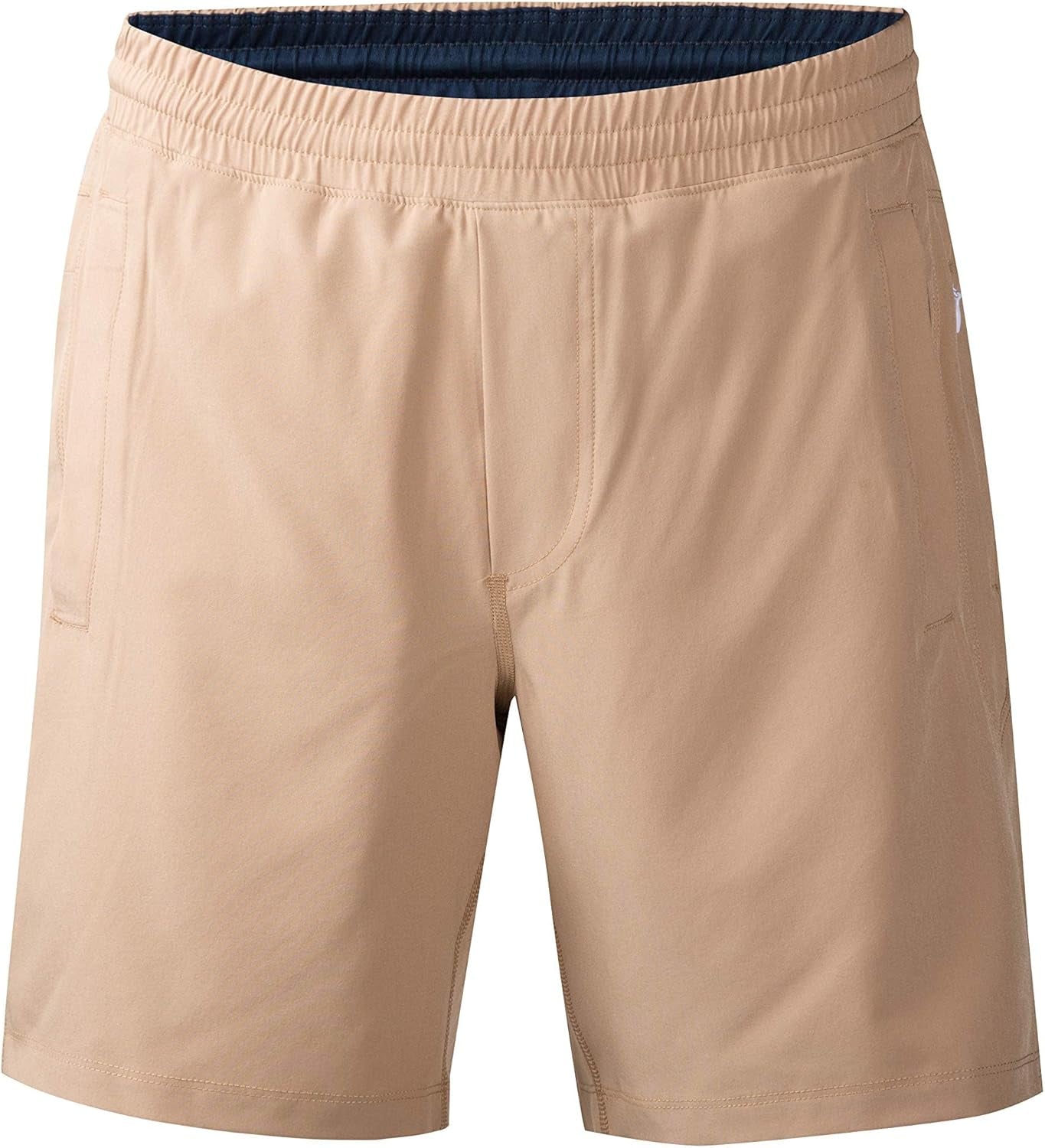 Ultimate Men's Casual Gym Shorts with Built-In Underwear & Secure Zipper Pockets - Khaki, Size L
