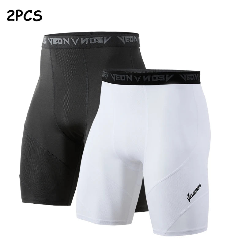 2-Pack Cool Dry Men's and Women's Running Tights - High-Performance Athletic Workout Cycling Shorts and Leggings