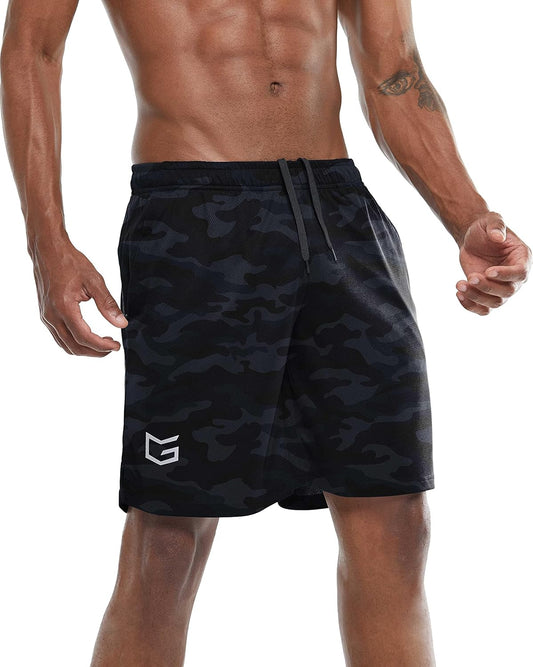 Men's Quick-Dry Lightweight Workout Running Shorts with Secure Zip Pockets
