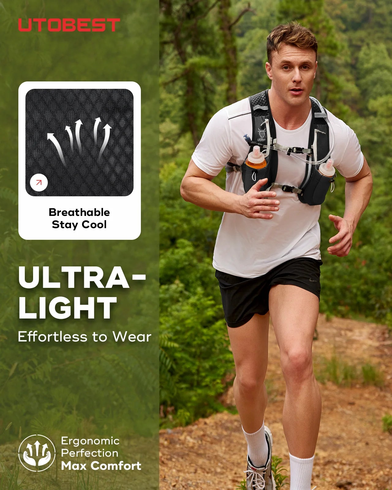 Lightweight 5L Running Backpack Hydration Vest - Ultimate Comfort for Runners