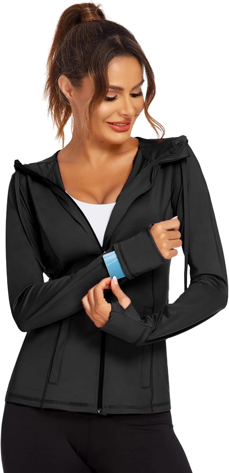 Lightweight Women's Full Zip Running Jacket - Perfect for Yoga, Workouts, and Sports