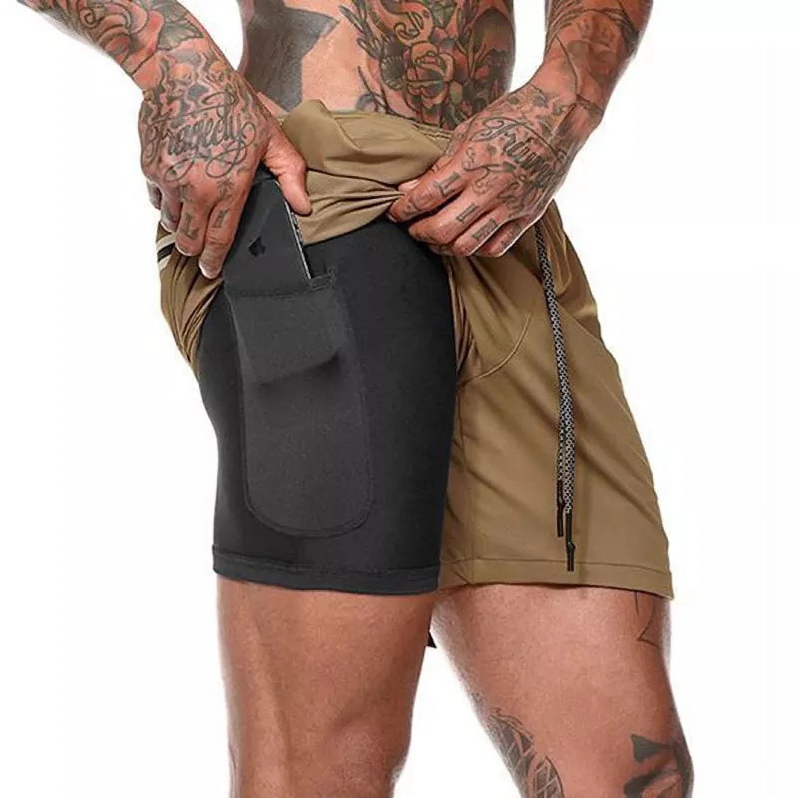 Men's Performance Double-Deck Running Shorts