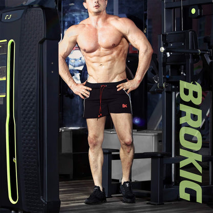 Men'S 5" Gym Bodybuilding Shorts Running Workout Lightweight Shorts Elastic Waistband with Pockets