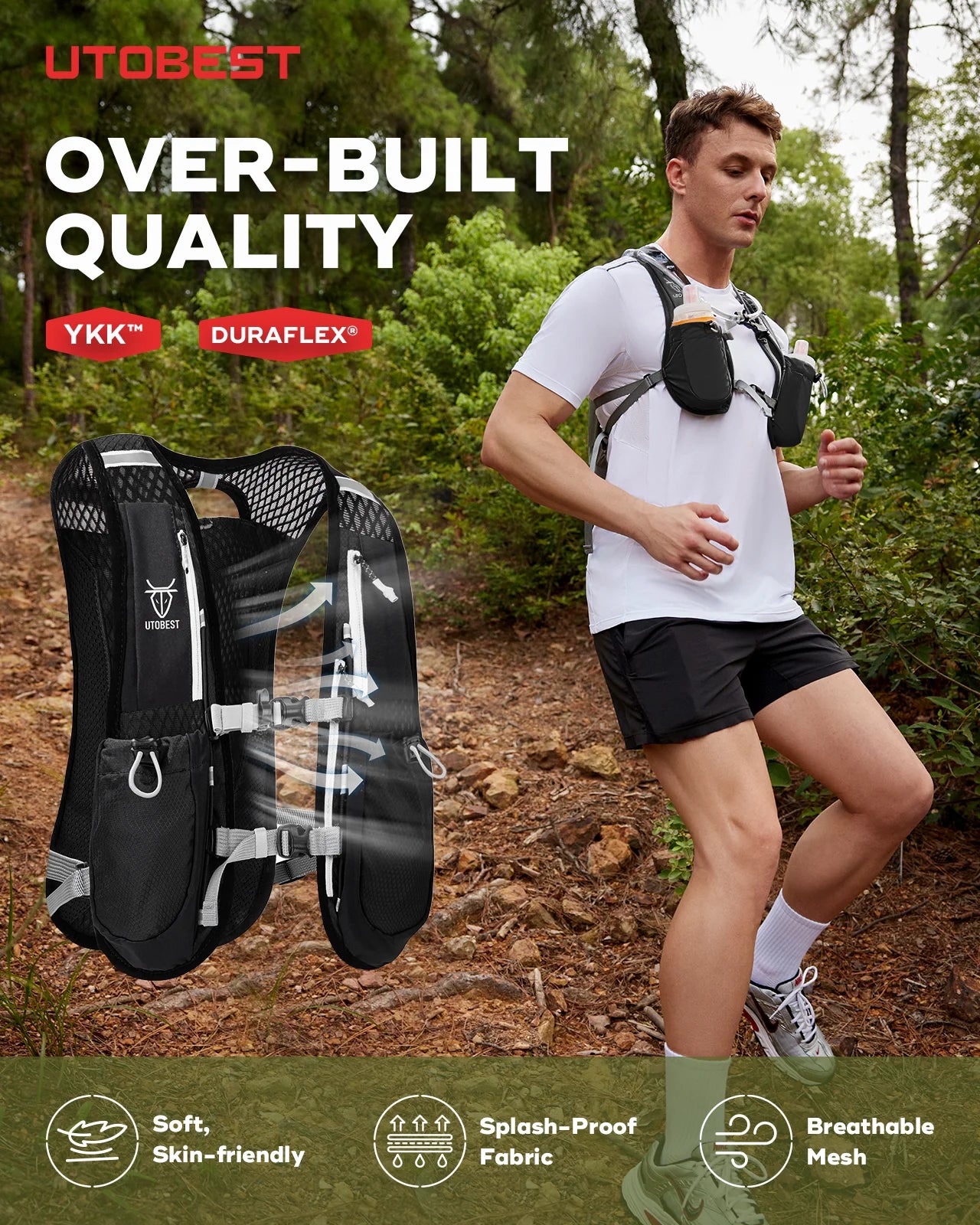Lightweight 5L Running Backpack Hydration Vest - Ultimate Comfort for Runners