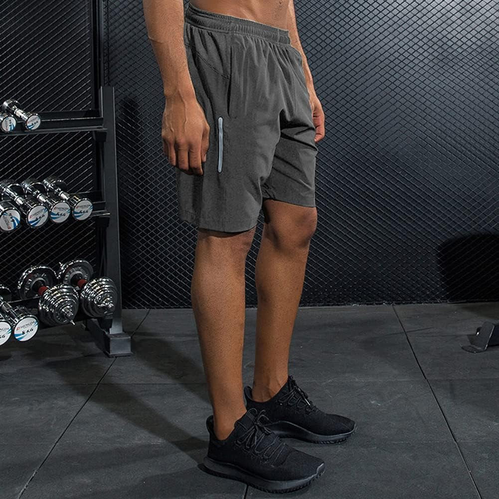 Men's Quick Dry Workout Shorts with Pockets - Breathable Gym Shorts for Running, Training, and Fitness