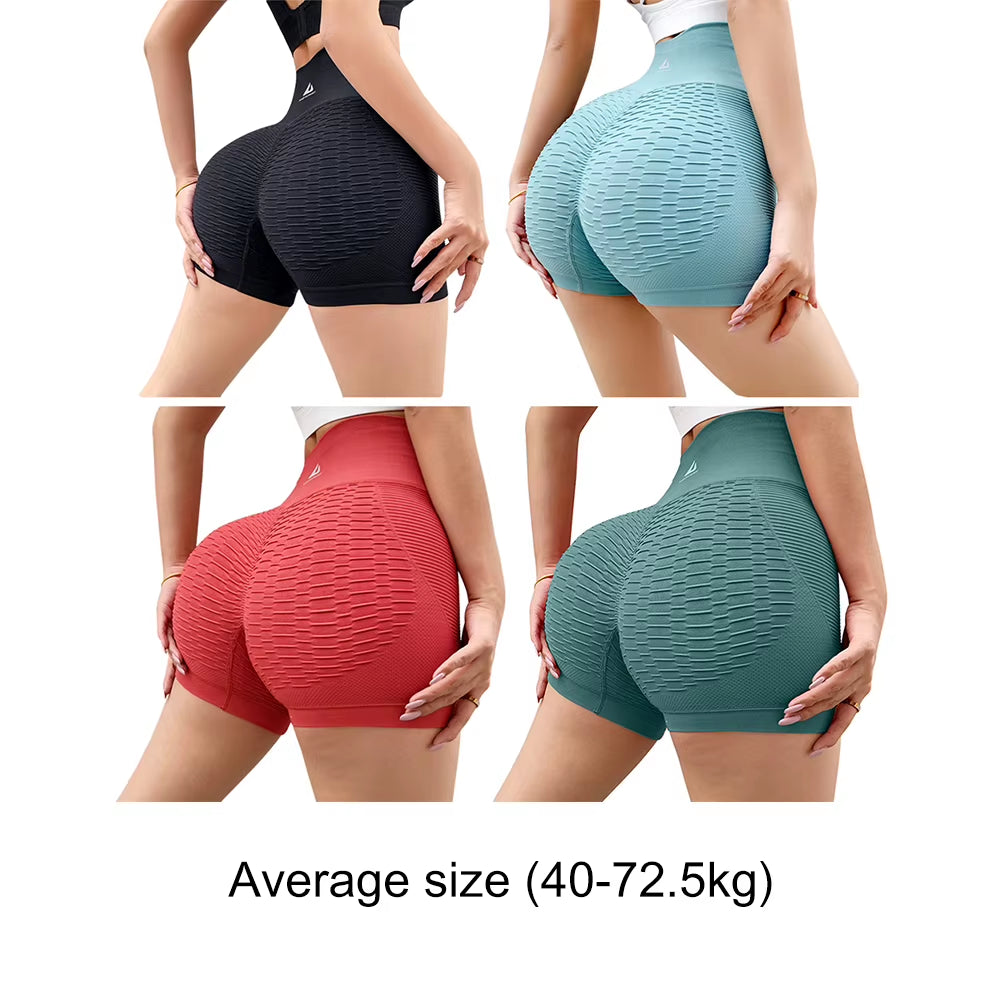 Butt Lifting High Waisted Workout Shorts for Women - Tummy Control Yoga & Running Athletic Shorts