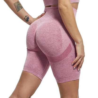 Yoga Shorts Women Fitness High Waisted Sports Shorts Seamless Push up Butt Gym Snorts Summer Workout Gym Shorts