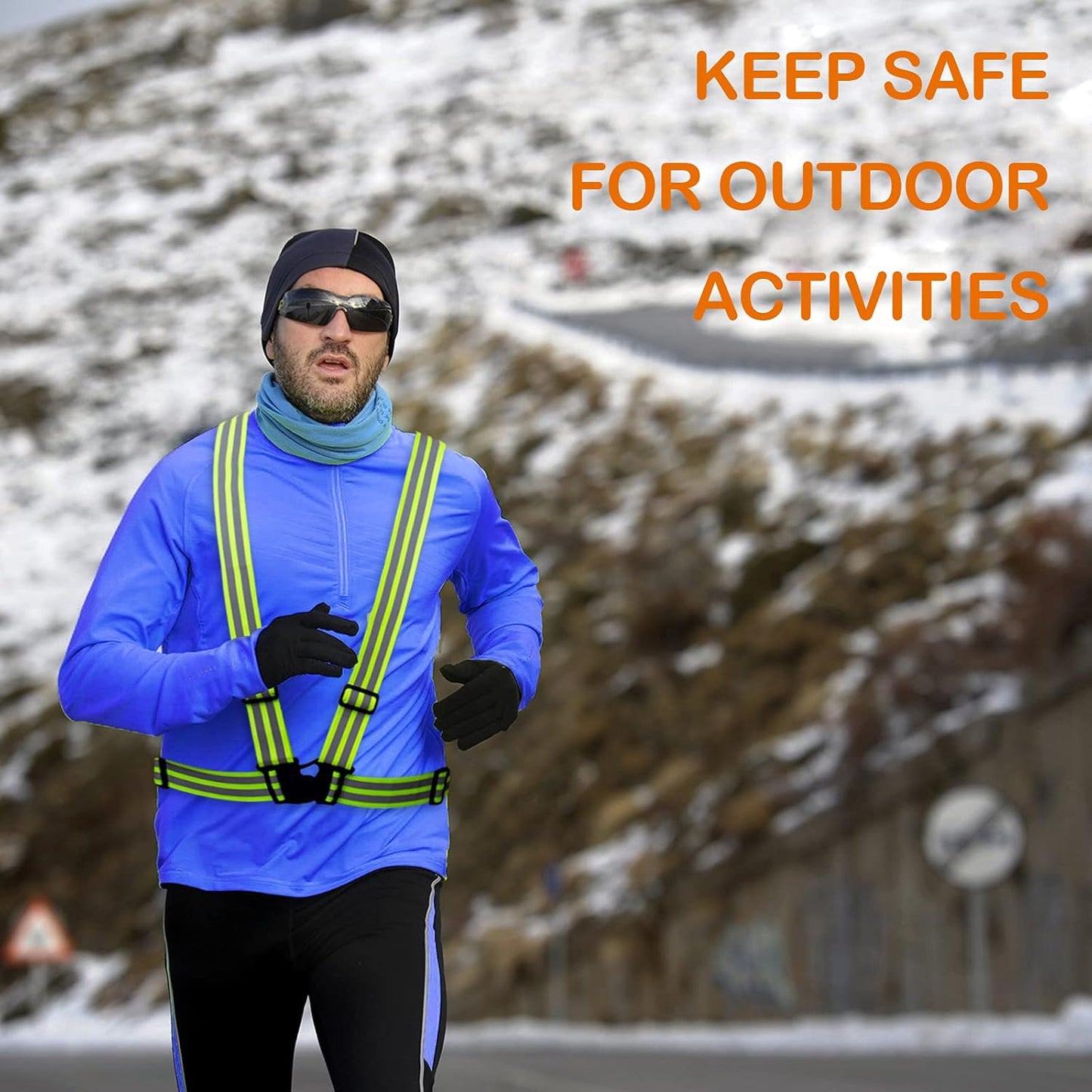 High-Visibility Reflective Running Vests - 2 Pack Safety Gear for Night Running & Cycling
