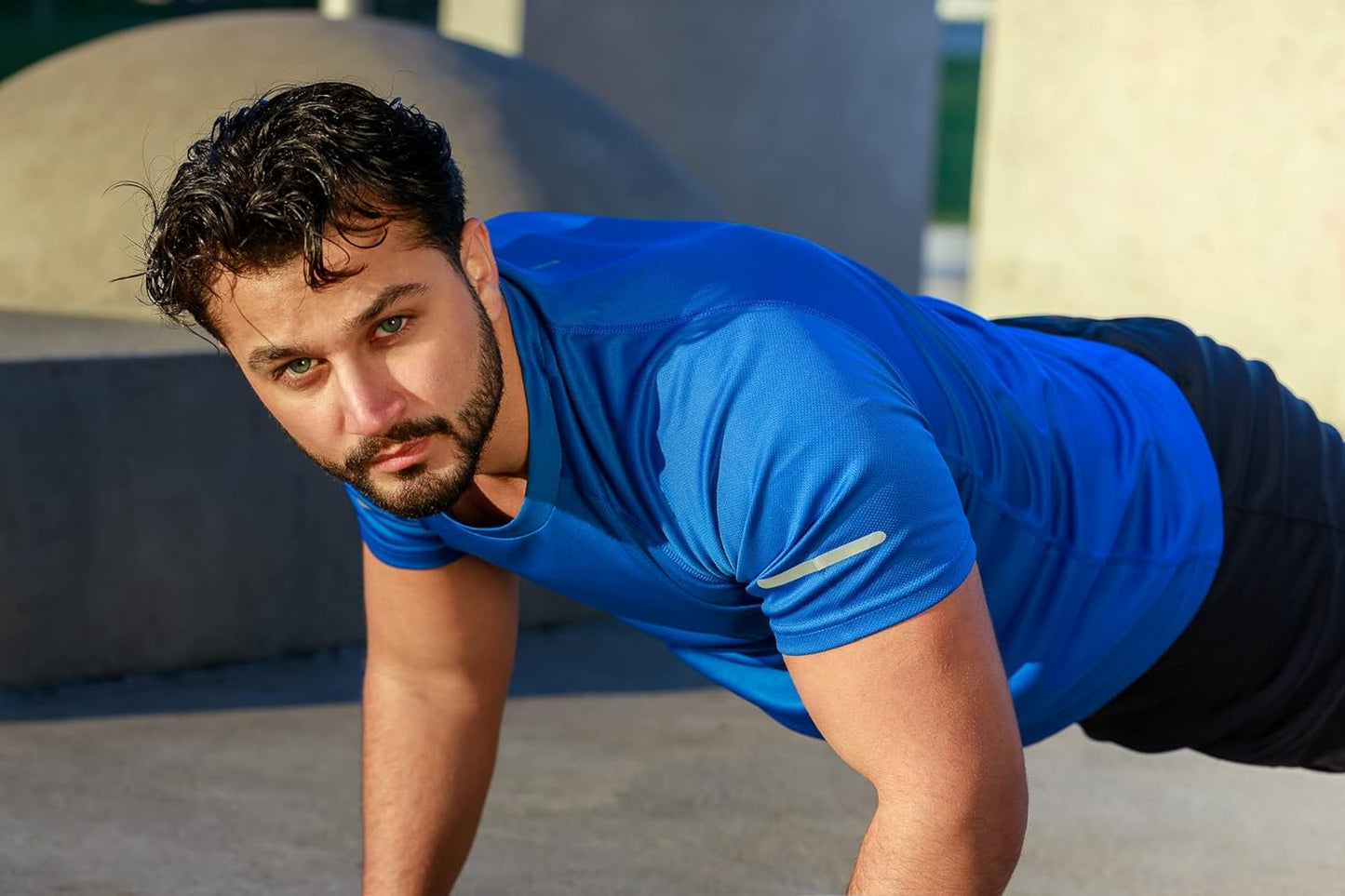 Elevate Your Workout: Men's 3-Pack Quick-Dry Moisture-Wicking Athletic T-Shirts