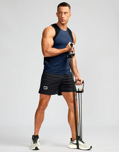 Men's Quick-Dry Lightweight Workout Shorts with Zip Pockets - Perfect for Running and Gym!