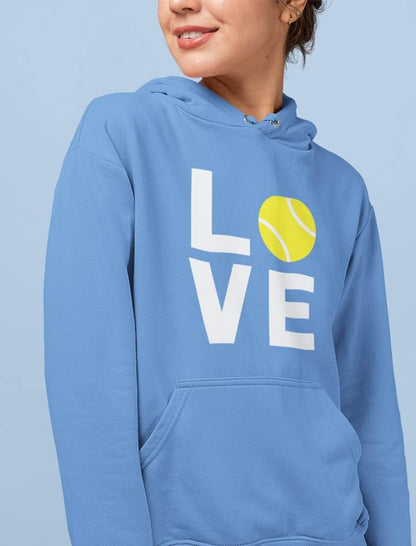 Love Tennis Hoodie - Perfect Gift for Players, Coaches & Fans - Sporty Hoodies for Women & Teen Girls